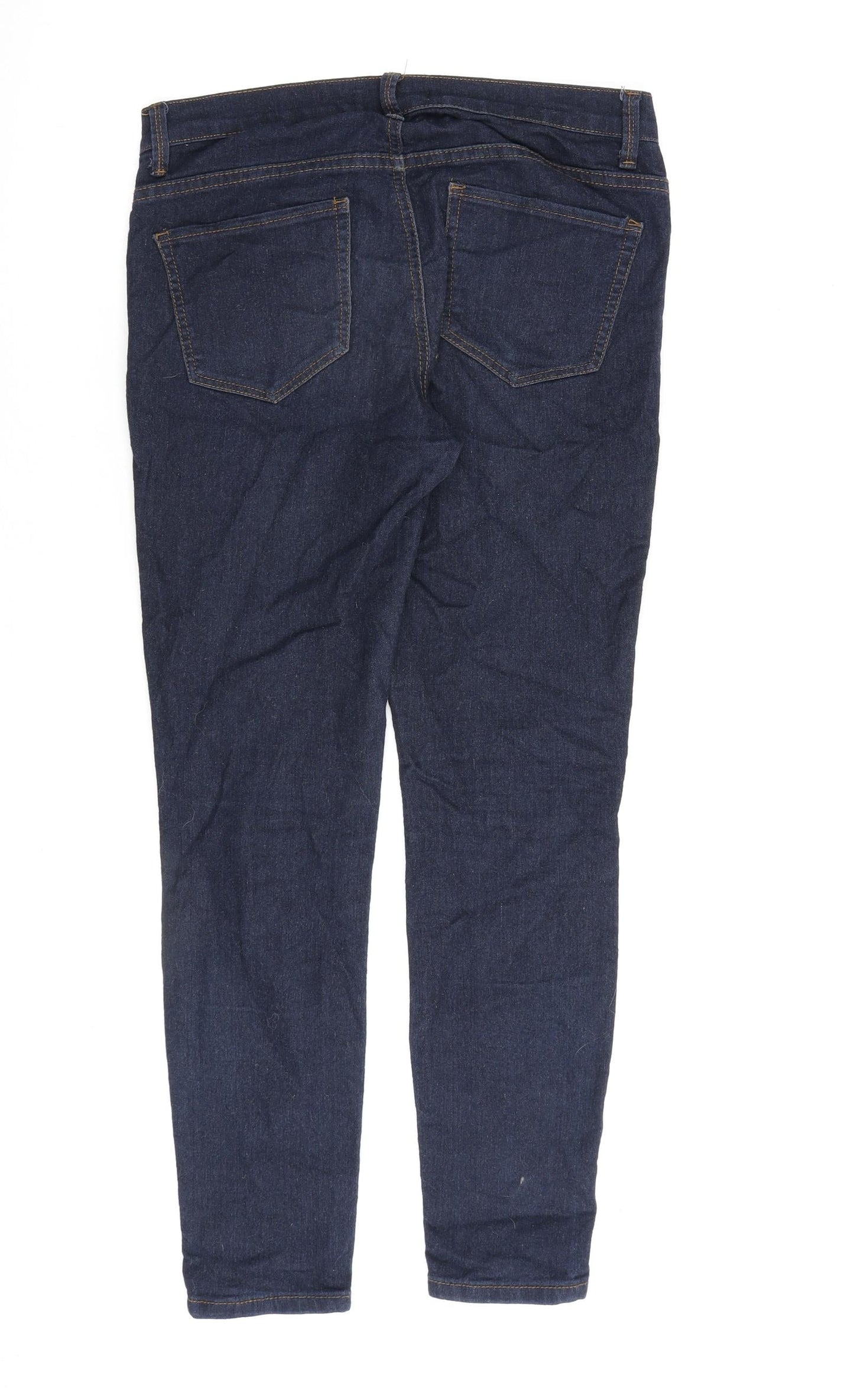 FOREVER 21 Womens Blue Herringbone Cotton Skinny Jeans Size 30 in L27 in Regular Zip