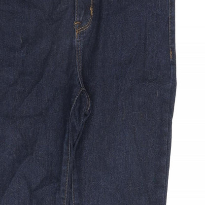 FOREVER 21 Womens Blue Herringbone Cotton Skinny Jeans Size 30 in L27 in Regular Zip