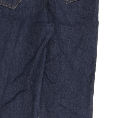 FOREVER 21 Womens Blue Herringbone Cotton Skinny Jeans Size 30 in L27 in Regular Zip