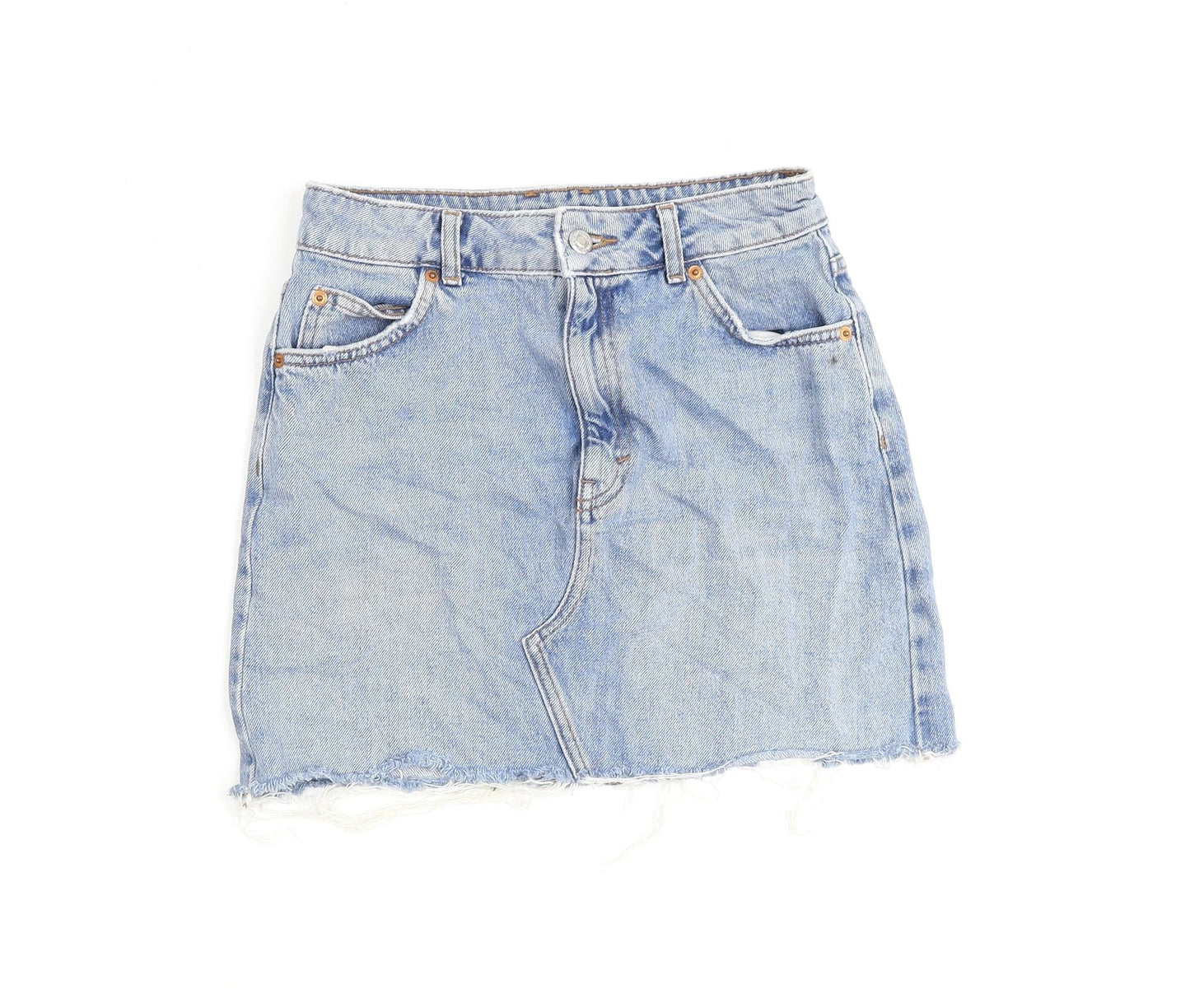 Womens UK Size 8 Topshop A-Line Denim Skirt
