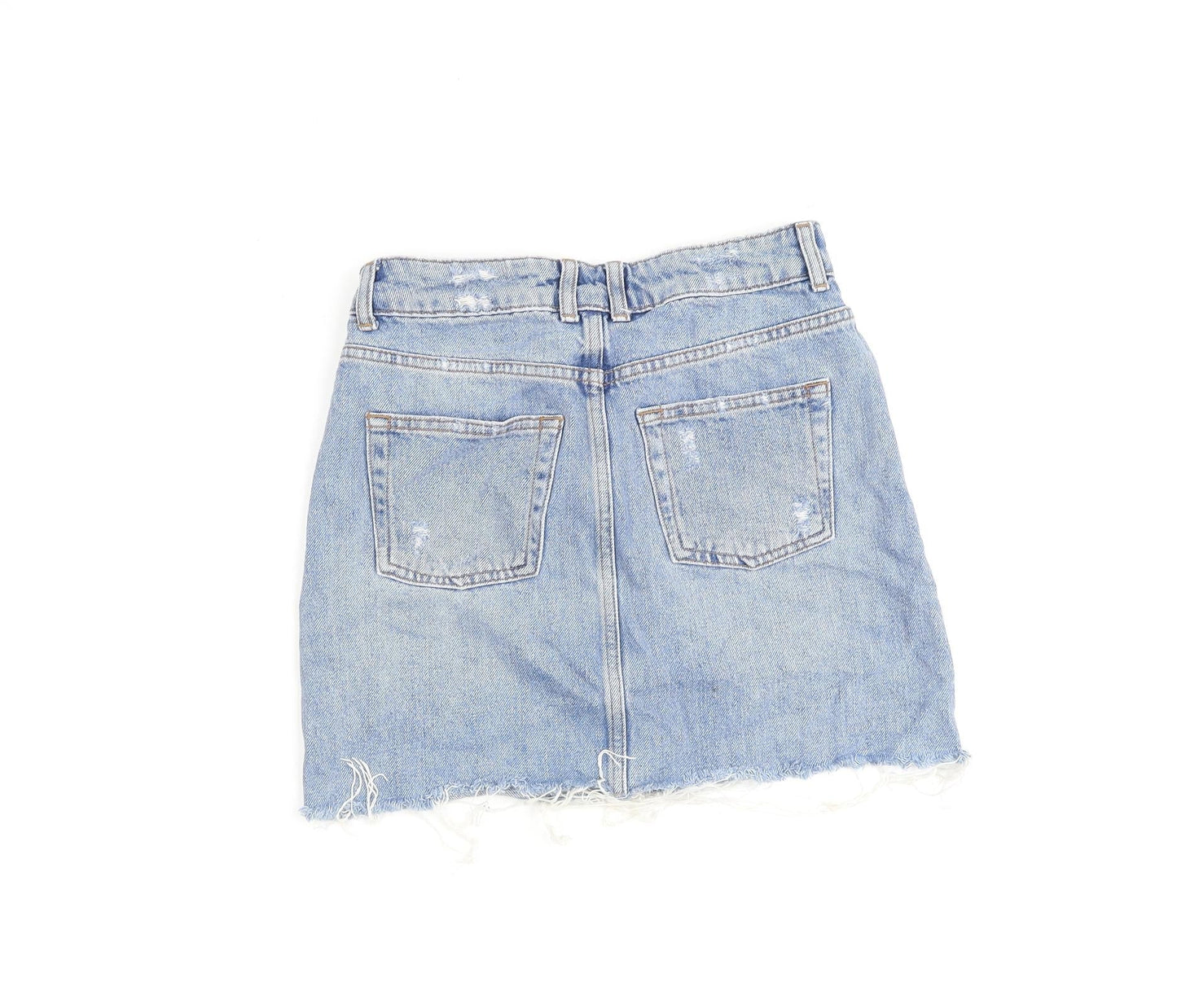 Womens UK Size 8 Topshop A-Line Denim Skirt