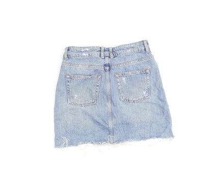 Womens UK Size 8 Topshop A-Line Denim Skirt