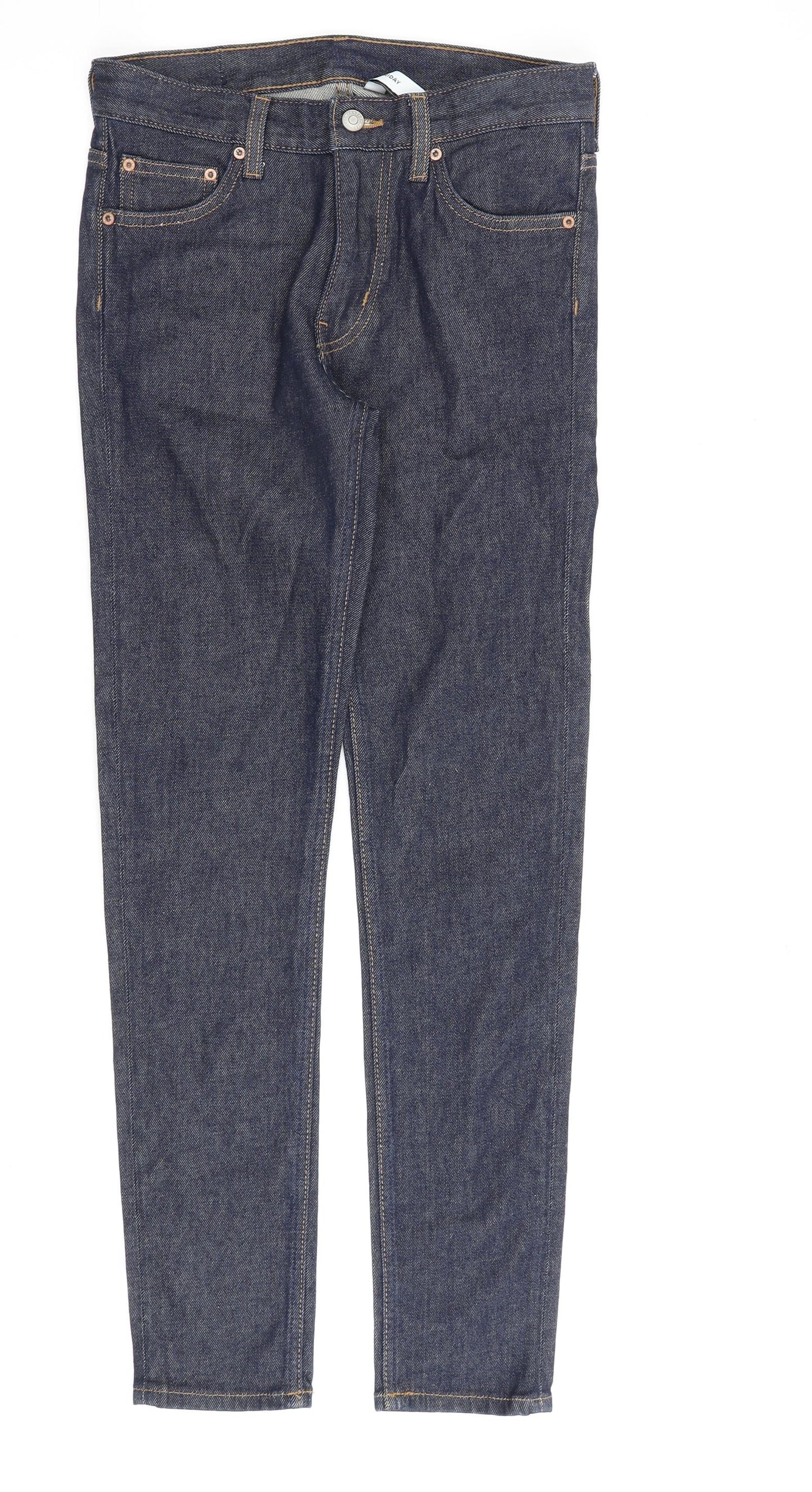 Womens UK Size 27 in Weekday Regular Fit Straight Blue Jeans