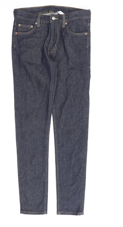 Womens UK Size 27 in Weekday Regular Fit Straight Blue Jeans