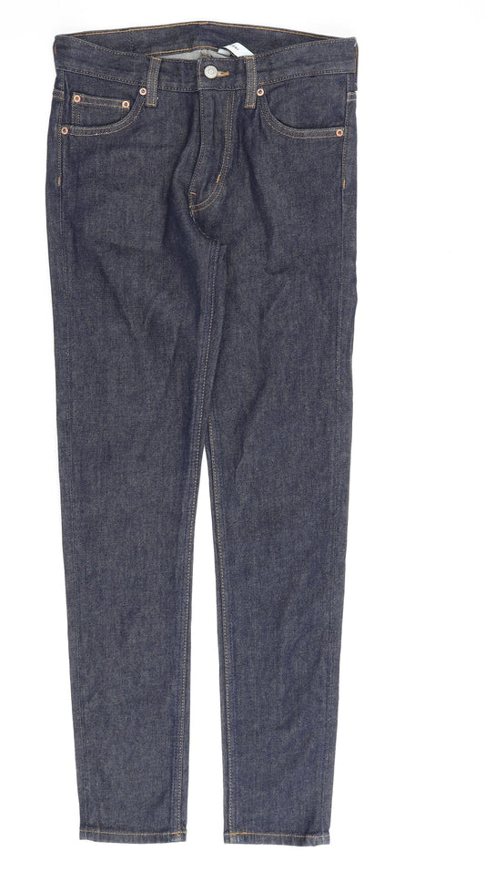 Womens UK Size 27 in Weekday Regular Fit Straight Blue Jeans