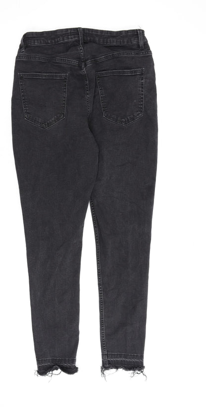 Denim & Co. Womens Grey Cotton Skinny Jeans Size 16 L28 in Regular Zip