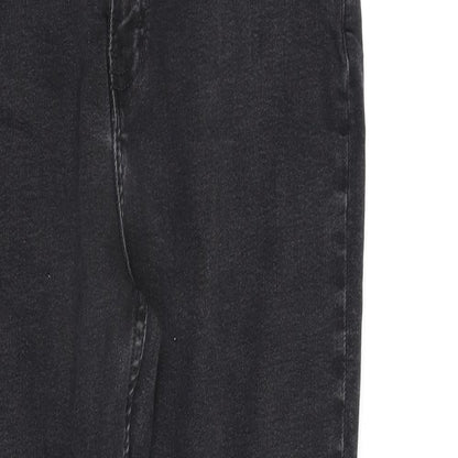 Denim & Co. Womens Grey Cotton Skinny Jeans Size 16 L28 in Regular Zip