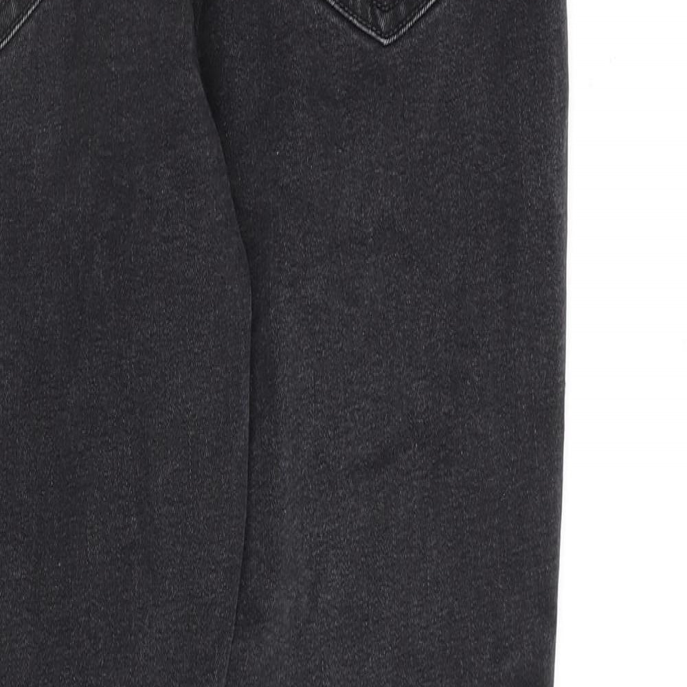 Denim & Co. Womens Grey Cotton Skinny Jeans Size 16 L28 in Regular Zip