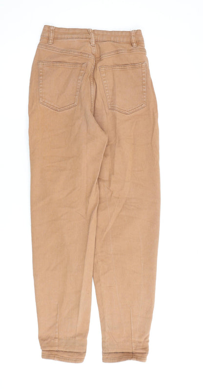 Womens UK Size 8 H&M Regular Fit Mom Brown Jeans