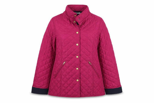 Womens UK Size 12 Classic Purple Quilted Coat
