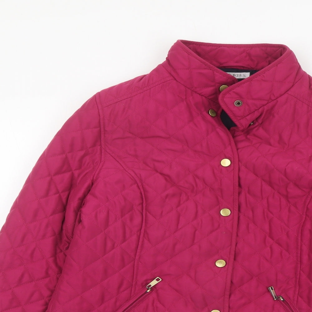 Womens UK Size 12 Classic Purple Quilted Coat