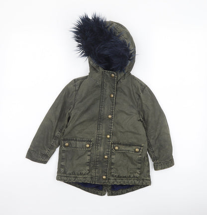 Arabella & Addison Girls Green Jacket Size 3-4 Years Zip