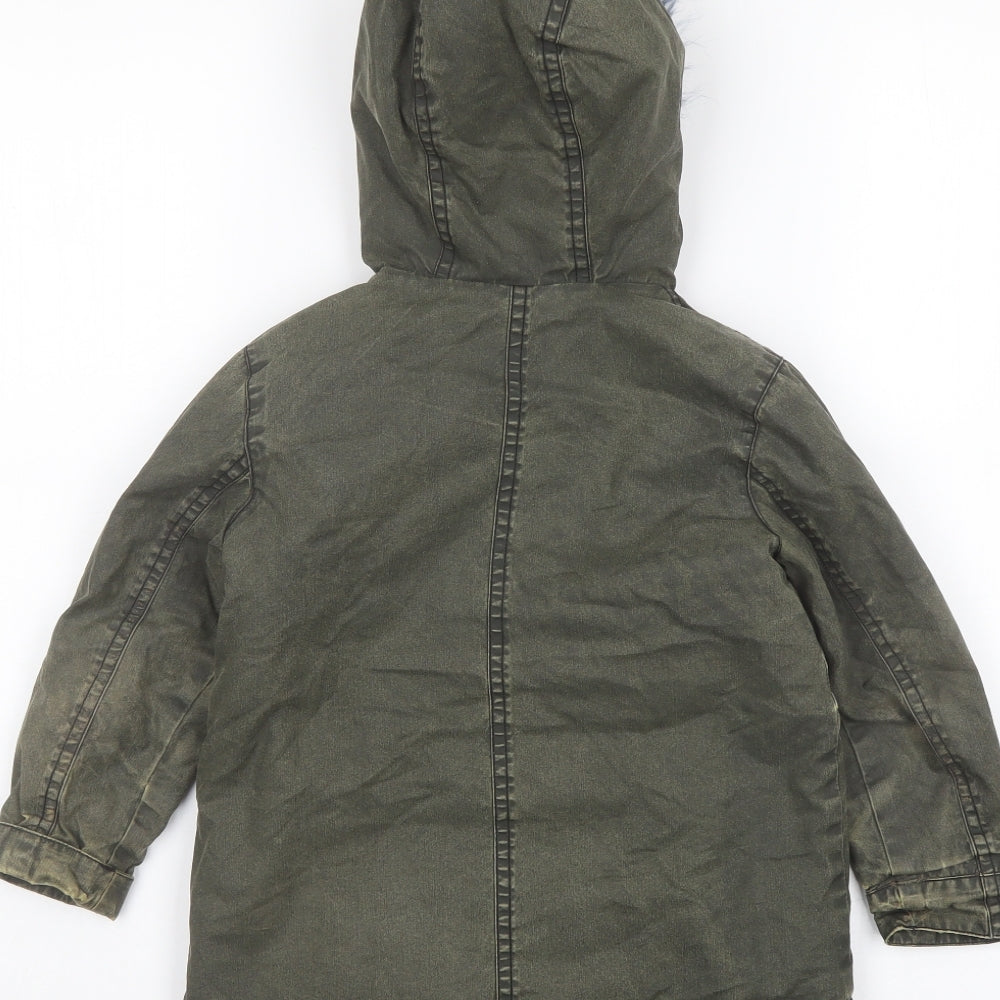 Arabella & Addison Girls Green Jacket Size 3-4 Years Zip