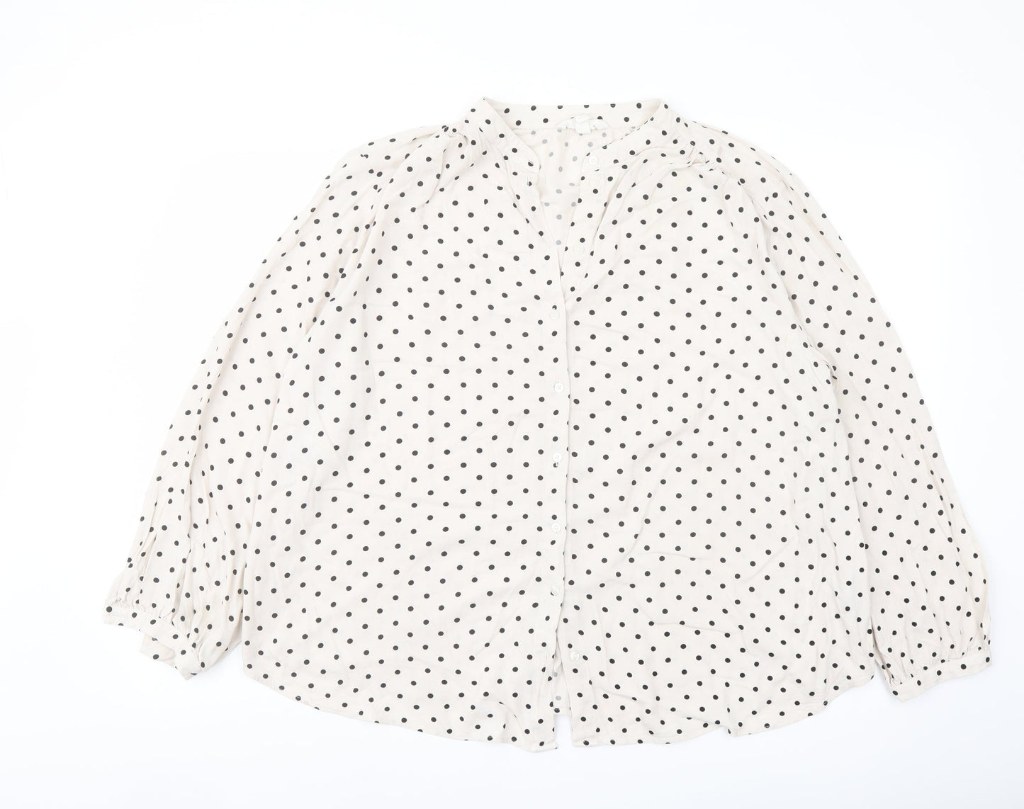 Womens UK Size M H&M Ivory Basic Blouse