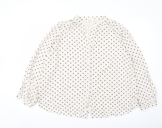 Womens UK Size M H&M Ivory Basic Blouse
