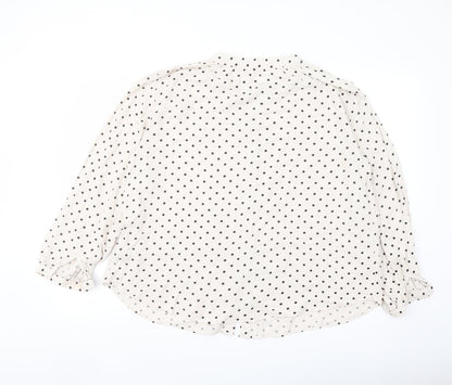 Womens UK Size M H&M Ivory Basic Blouse