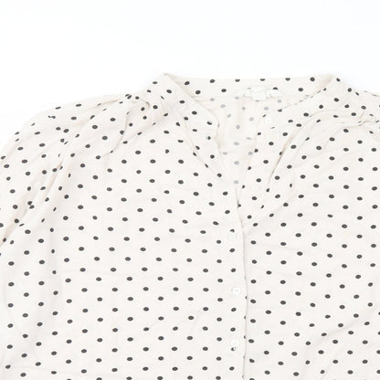 Womens UK Size M H&M Ivory Basic Blouse