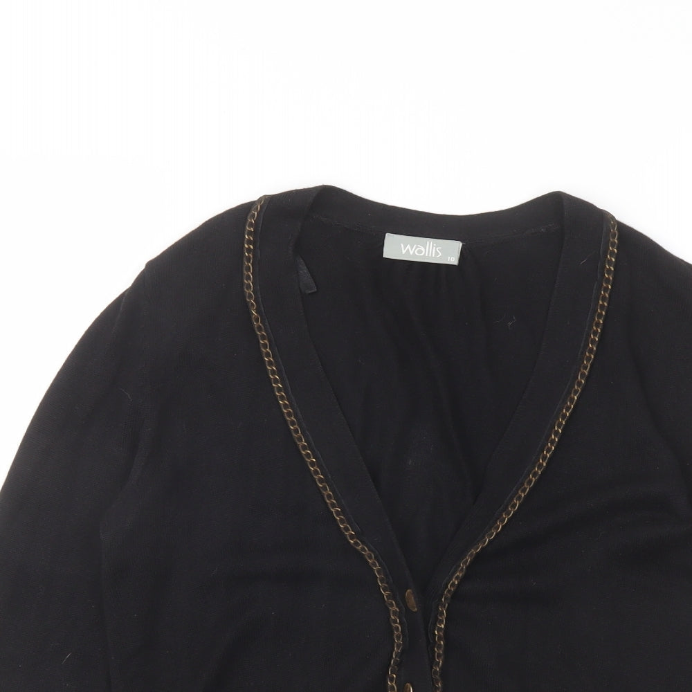 Womens UK Size 10 Wallis Black Cardigan Jumper
