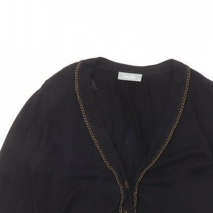 Womens UK Size 10 Wallis Black Cardigan Jumper