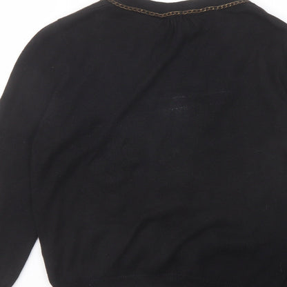 Womens UK Size 10 Wallis Black Cardigan Jumper