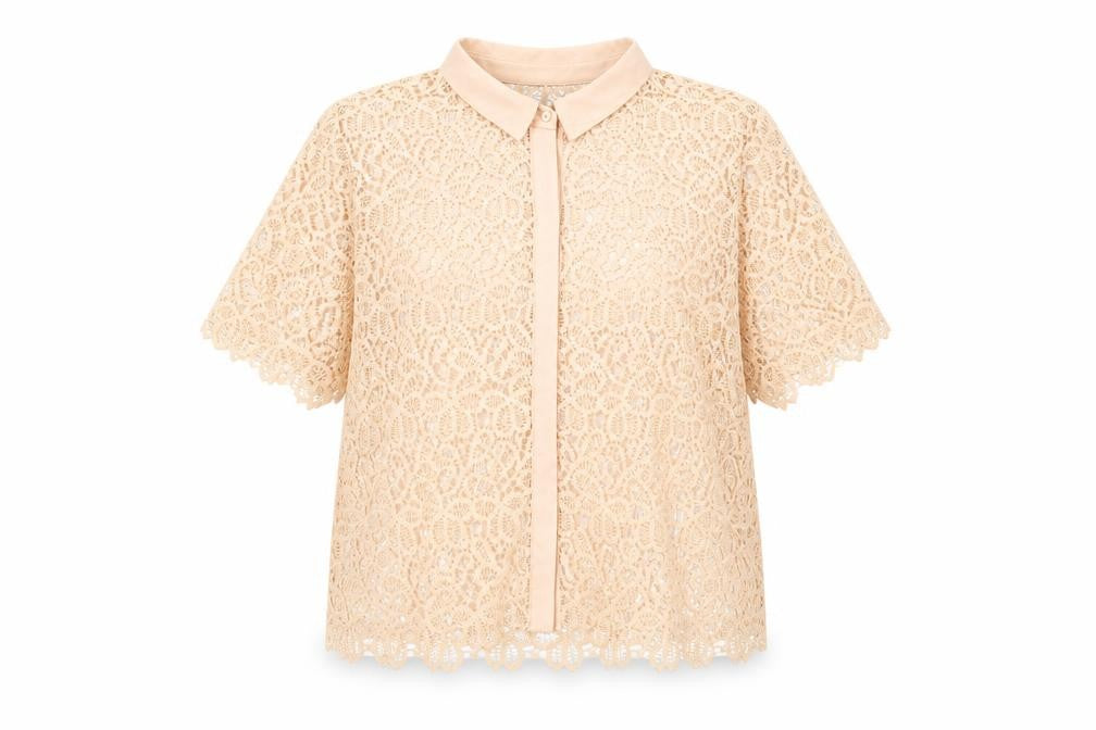 Womens UK Size M Zara Pink Basic Button-Up