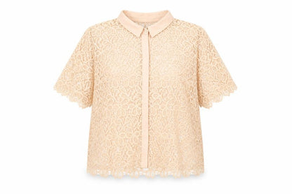 Womens UK Size M Zara Pink Basic Button-Up