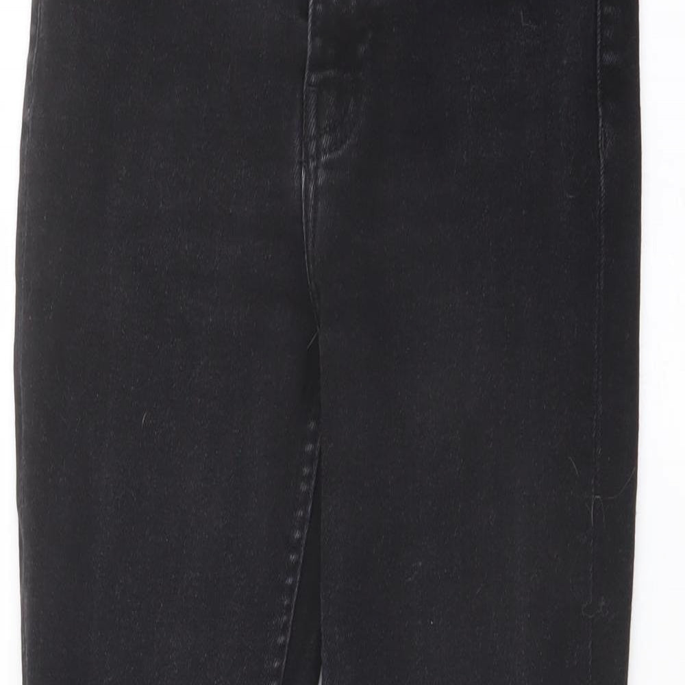 Zata Womens Black Cotton Skinny Jeans Size 8 L27 in Regular Button