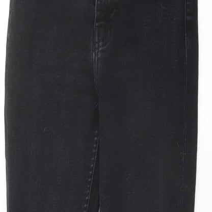 Zata Womens Black Cotton Skinny Jeans Size 8 L27 in Regular Button