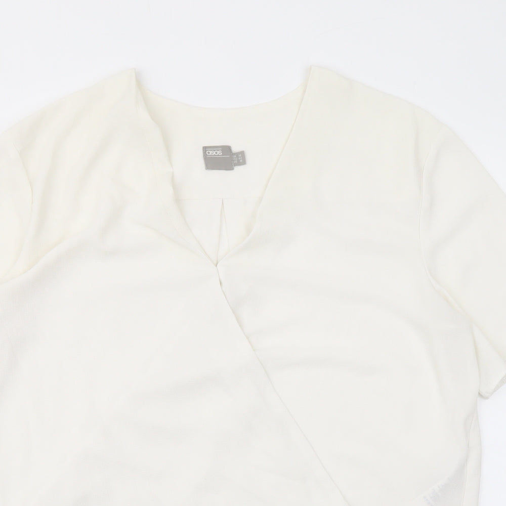 Womens UK Size 14 ASOS Ivory Basic Blouse