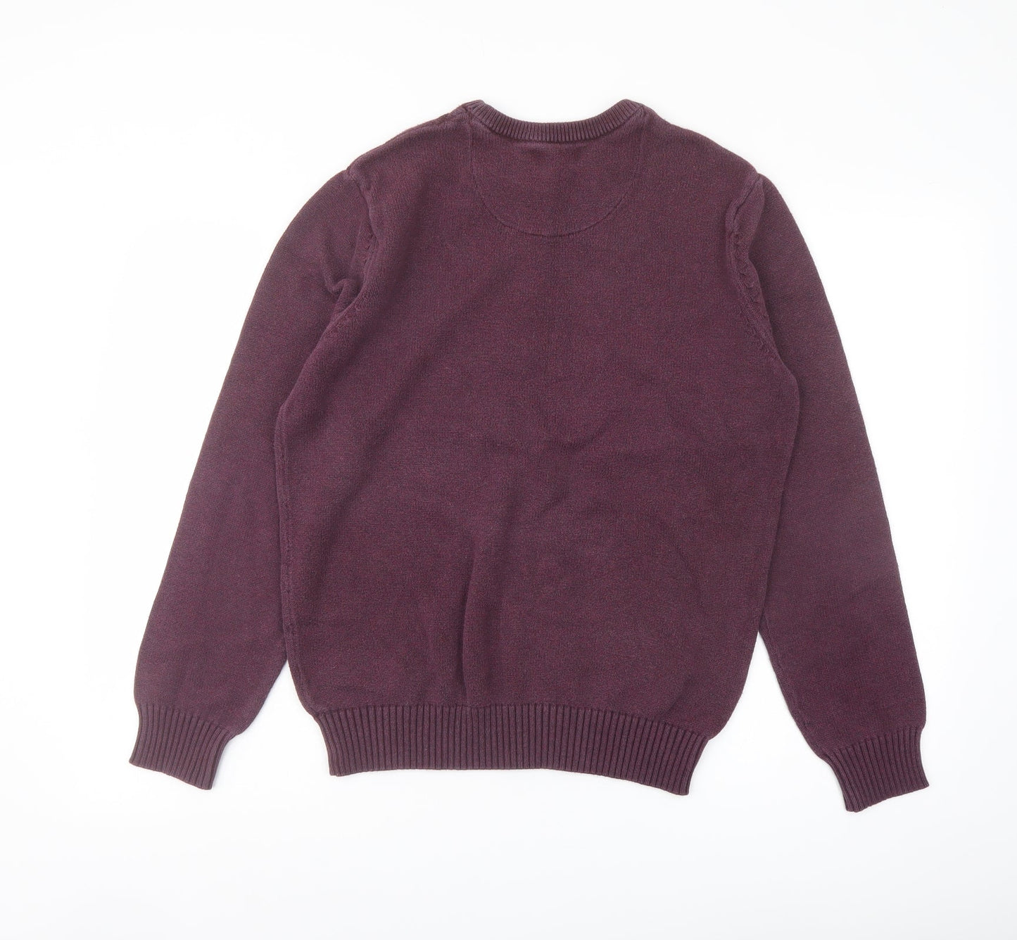 Maine Mens Pink Crew Neck Cotton Pullover Jumper Size S Long Sleeve