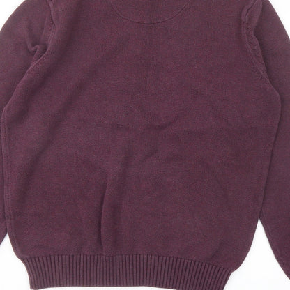 Maine Mens Pink Crew Neck Cotton Pullover Jumper Size S Long Sleeve