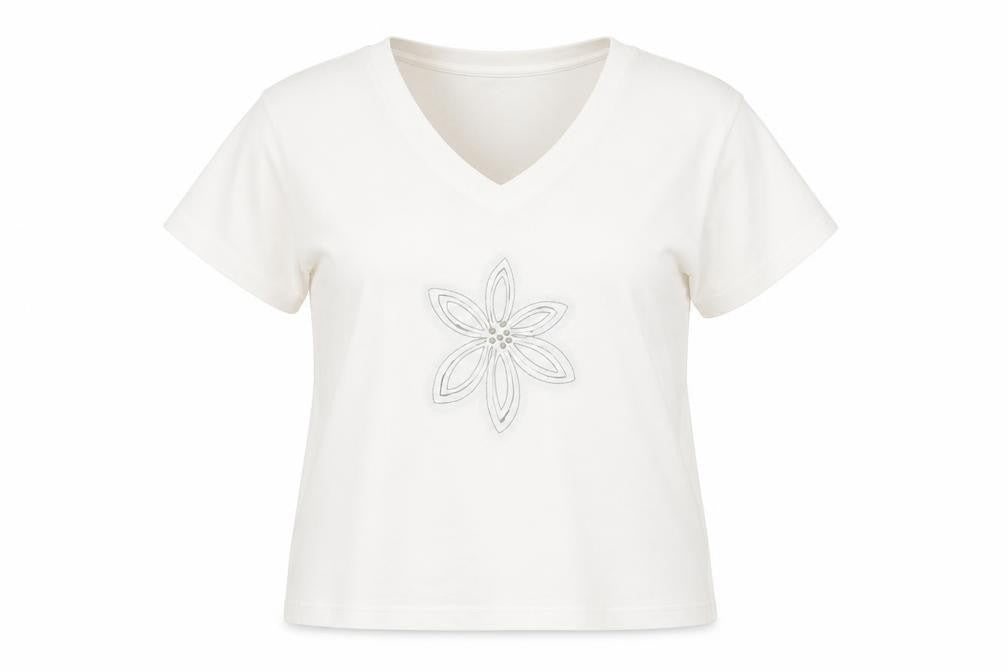 Womens UK Size M Editions Ivory Basic T-Shirt