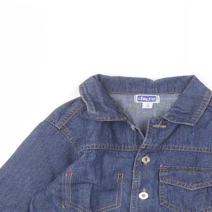 Chicco Baby Blue Jacket Size 18 Months Button