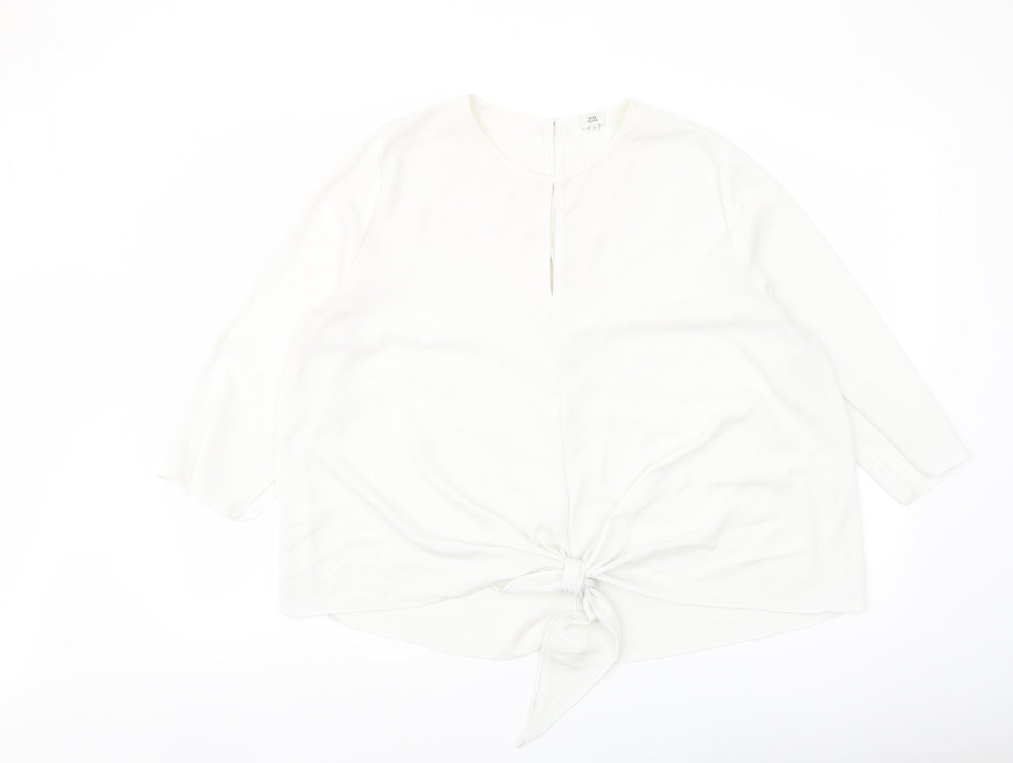 Womens UK Size 16 River Island White Basic Blouse