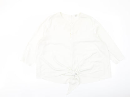 Womens UK Size 16 River Island White Basic Blouse