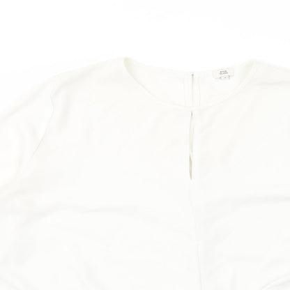Womens UK Size 16 River Island White Basic Blouse