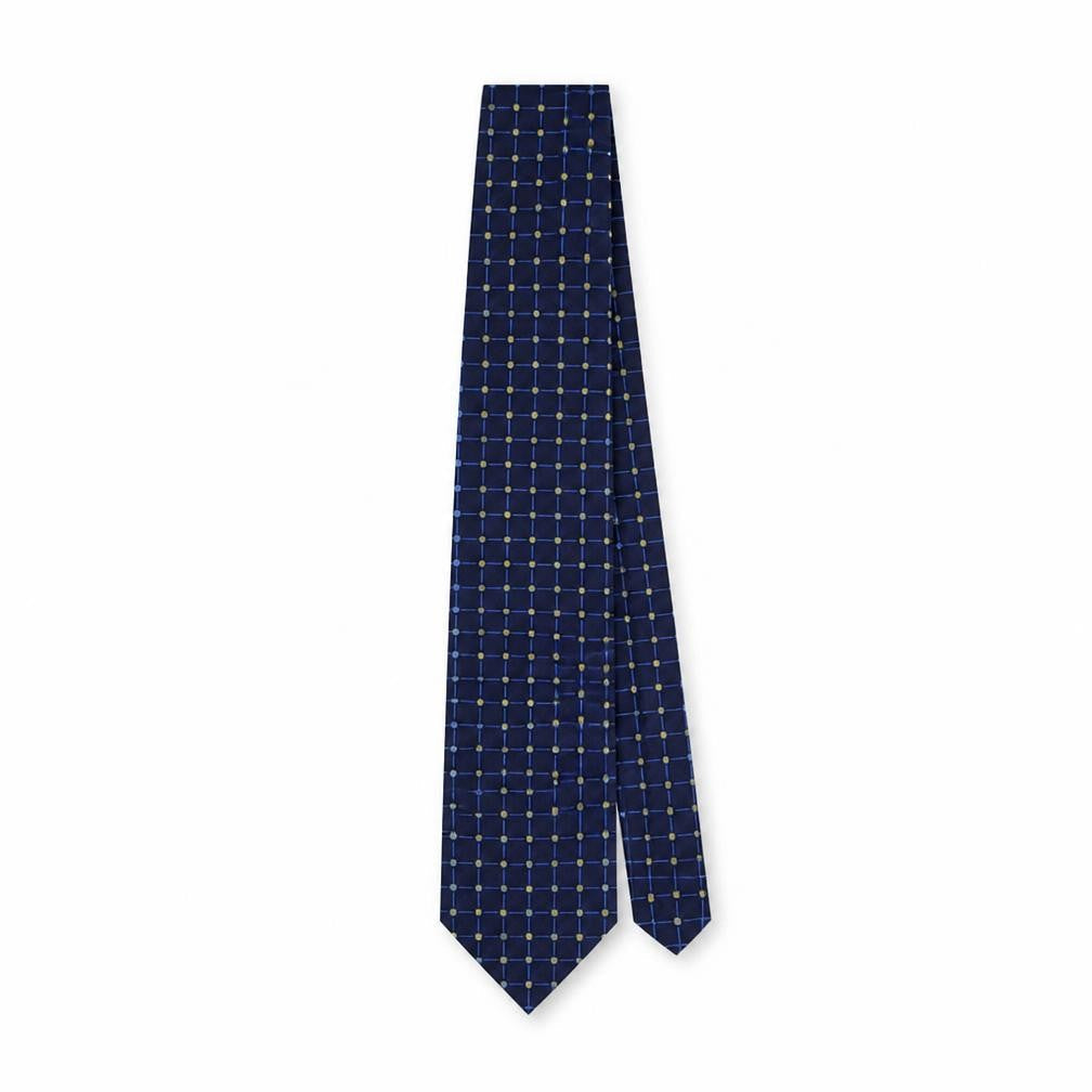 Mens Marks and Spencer Blue Plaids & Checks  Pointed Tie