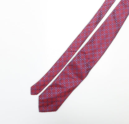 Mens Frangi Multicoloured Geometric  Pointed Tie