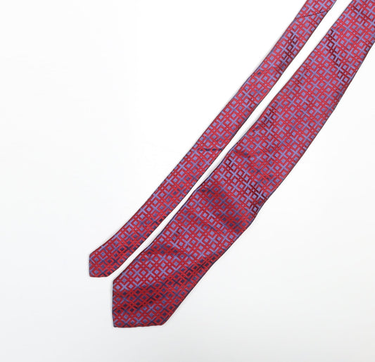 Mens Frangi Multicoloured Geometric  Pointed Tie