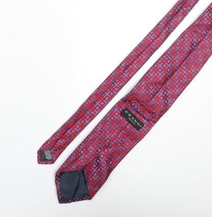 Mens Frangi Multicoloured Geometric  Pointed Tie