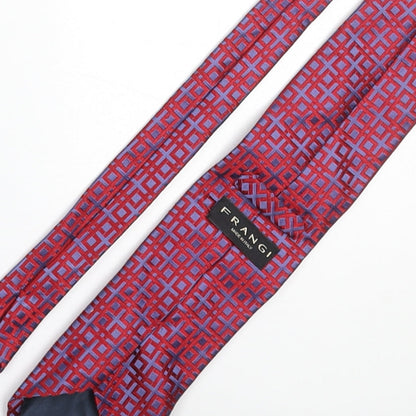 Mens Frangi Multicoloured Geometric  Pointed Tie