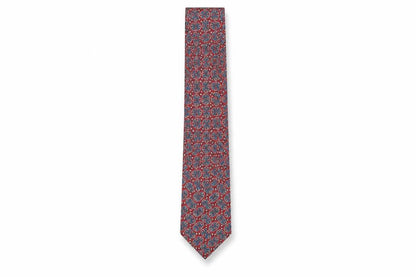 Atkinson Grant Mens Multicoloured Geometric Silk Pointed Tie One Size