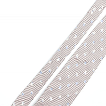 Jonelle Mens Multicoloured Geometric Silk Pointed Tie One Size - Boat Print