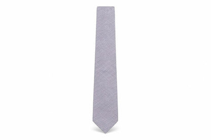 D'alembi Mens Purple Geometric Silk Pointed Tie One Size