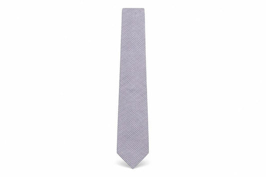 D'alembi Mens Purple Geometric Silk Pointed Tie One Size