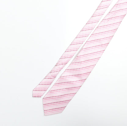 Greenwoods Mens Pink Plaids & Checks Polyester Pointed Tie One Size