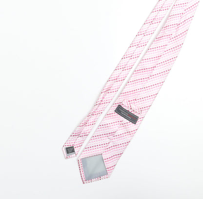 Greenwoods Mens Pink Plaids & Checks Polyester Pointed Tie One Size