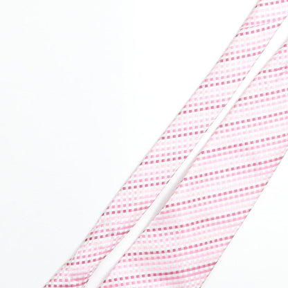 Greenwoods Mens Pink Plaids & Checks Polyester Pointed Tie One Size