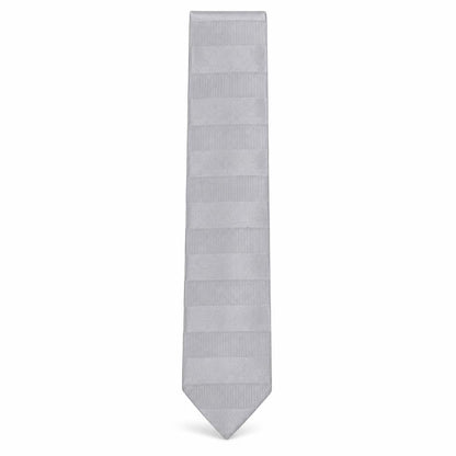 Liv Mens Grey Striped Silk Pointed Tie One Size
