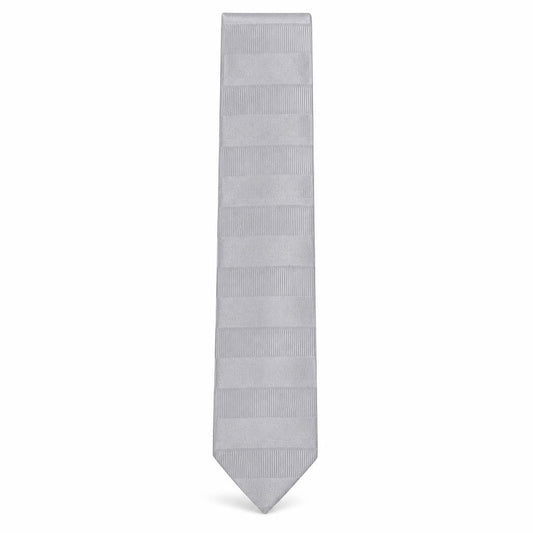 Liv Mens Grey Striped Silk Pointed Tie One Size